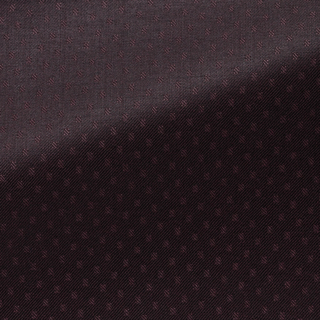 Cerruti-burgundy-wool-with-jacquard-dots-BB255gr Fabric