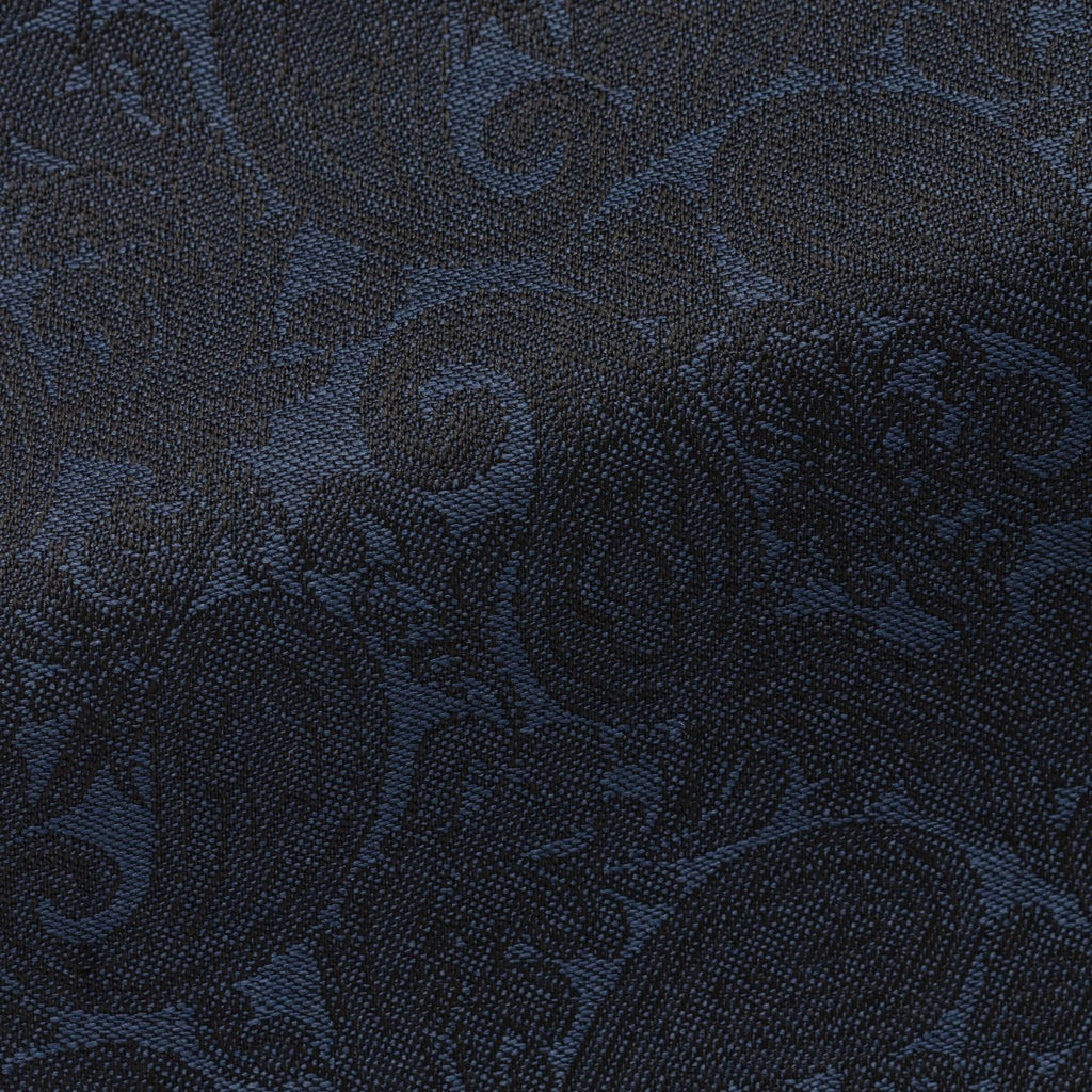 Zignone midnight blue navy s100 wool with paisley jacquard Inspiration