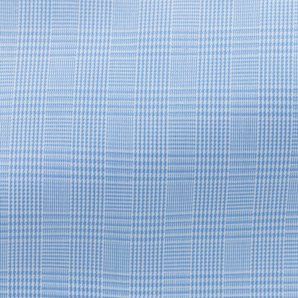 white cotton with light blue glencheck Inspiration