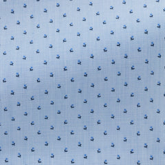 light-blue-cotton-poplin-with-navy-blue-floral-dot-printPL PC05140gr Fabric