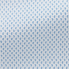 white-cotton-poplin-with-blue-paisley-printPL PC05140gr Fabric