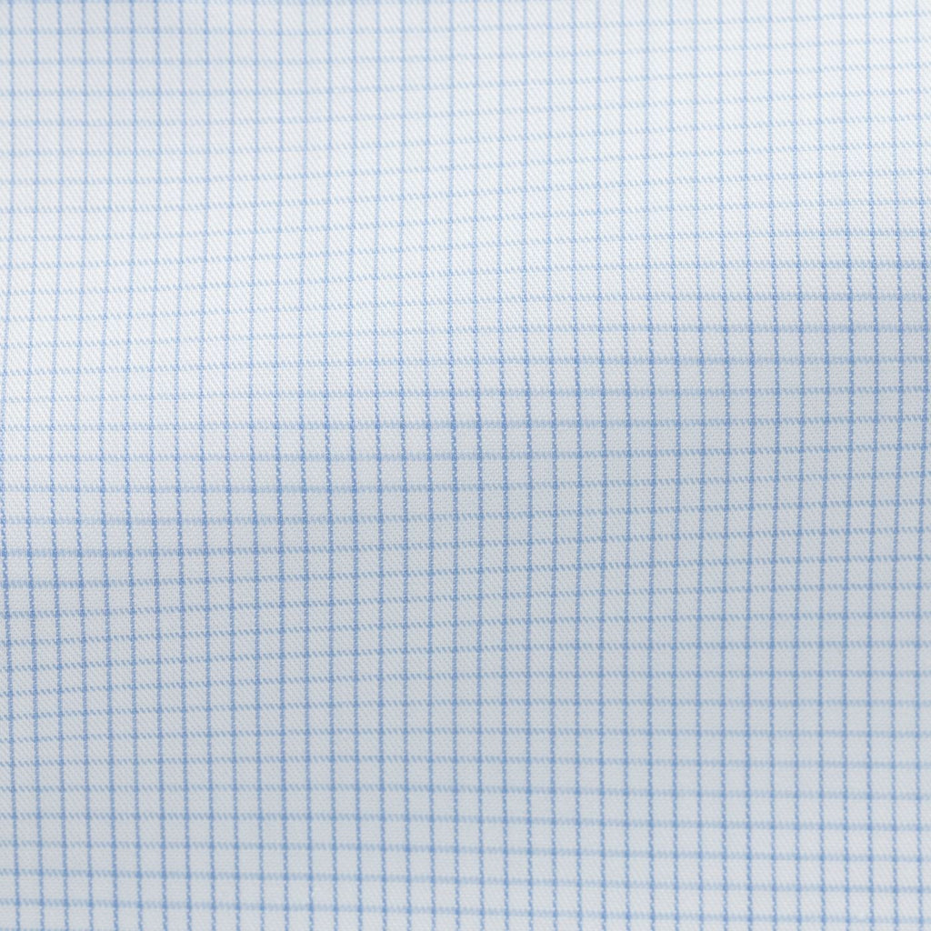 white-cotton-lyocell-with-light-blue-micro-checkPL PC07185gr Fabric