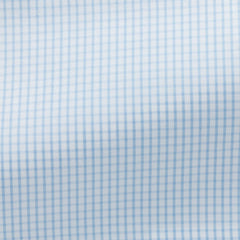 white-cotton-poplin-with-light-blue-checkPL PC09145gr Fabric