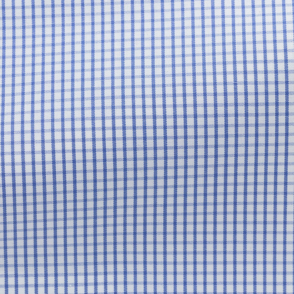 white-cotton-poplin-with-midnight-blue-checkPL PC09145gr Fabric