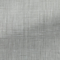 white-linen-with-light-grey-glencheckPL PC07170gr Fabric