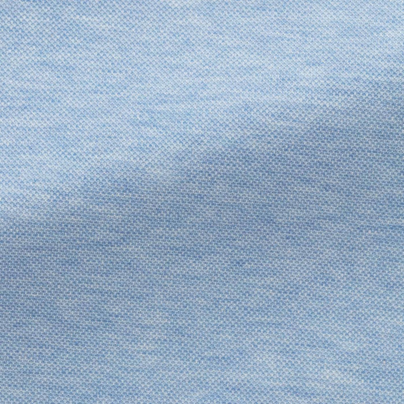 Sky Blue Mélange Cotton Piqué Knit