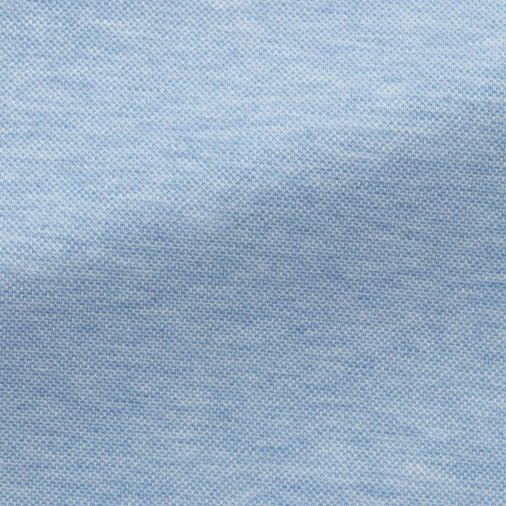 Sky-Blue-Mélange-Cotton-Piqué-KnitPC07300gr Fabric