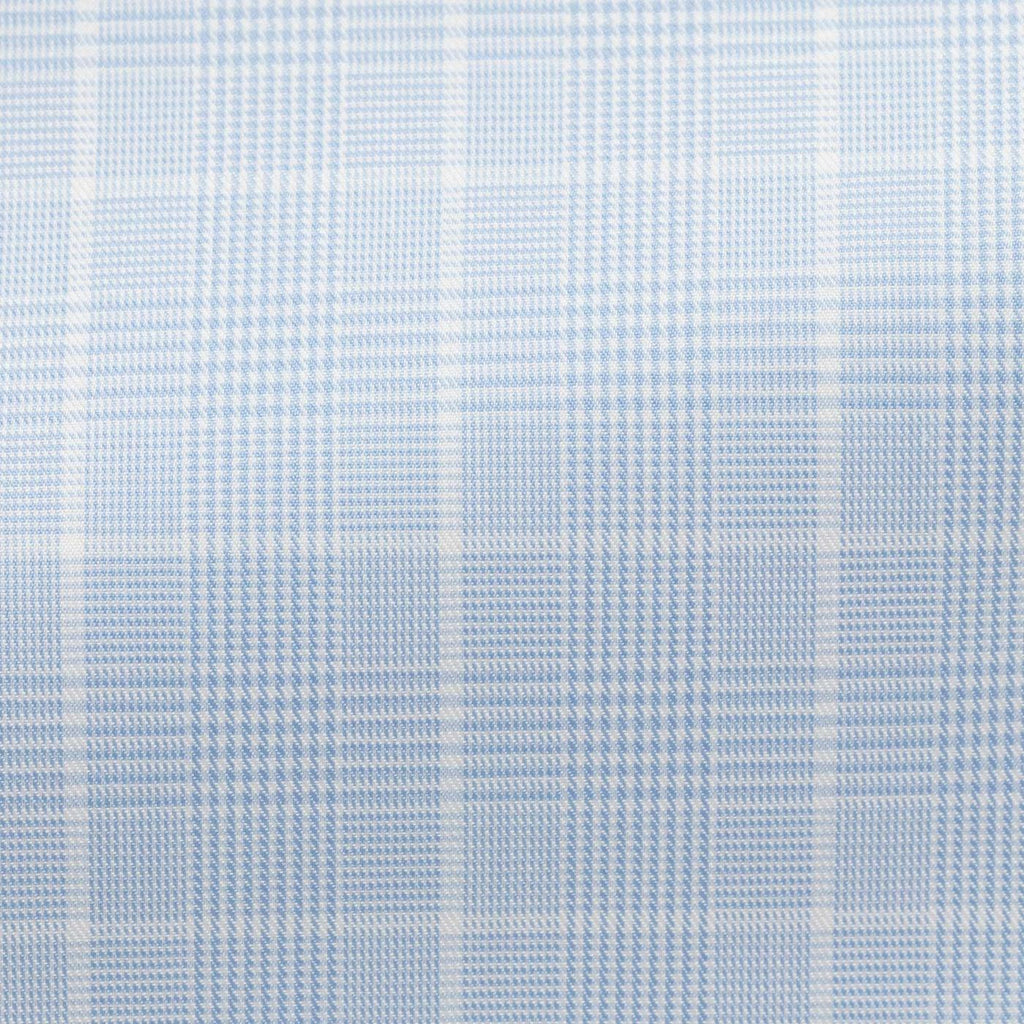 white-cotton-fine-twill-with-sky-blue-glencheckPC09200gr Fabric