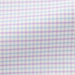 white-cotton-with-light-blue-lilac-tattersall-checkPC09 Fabric