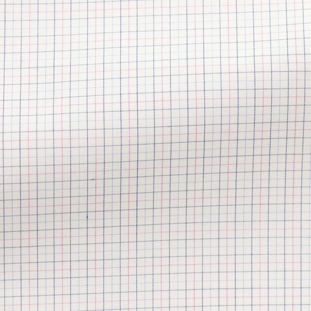 white-cotton-poplin-with-fine-blue-pink-tattersall-checkPC14 Fabric