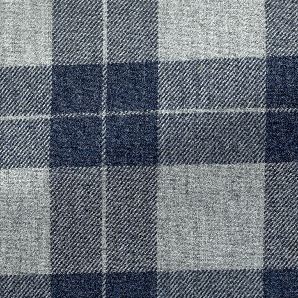 Light-Grey-Cotton-Twill-Flannel-With-Storm-Blue-CheckPC07210gr Fabric
