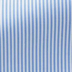 White Cotton Fine Twill With Sky Blue Stripe Inspiration