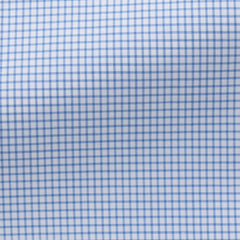 White-Cotton-Fine-Twill-With-Light-Blue-CheckPC09160gr Fabric