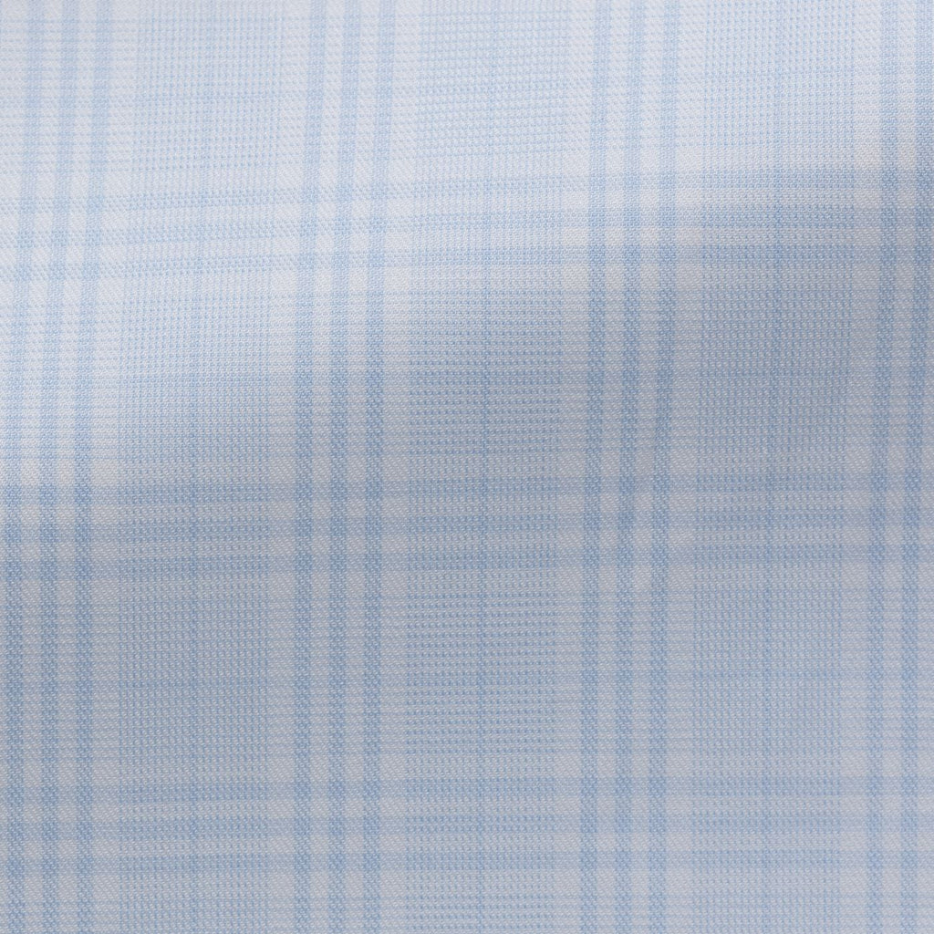 White-Light-Blue-Cotton-Twill-With-Subtle-CheckPC09145gr Fabric