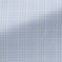 White-Light-Blue-Cotton-Twill-With-Subtle-CheckPC09145gr Fabric