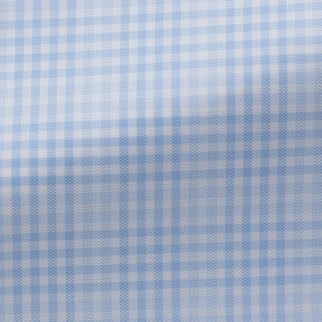 White-Cotton-With-Light-Blue-CheckPC09125gr Fabric