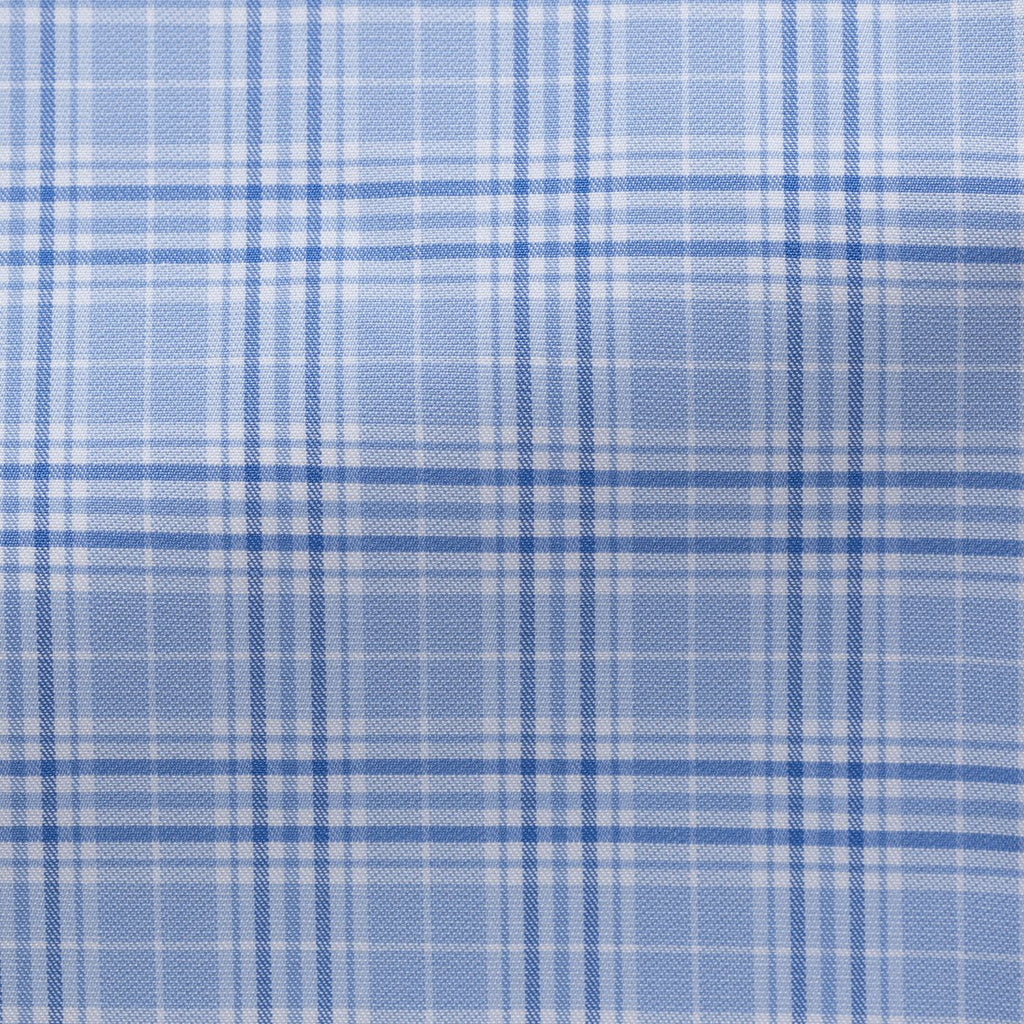 Light-Blue-Cotton-Fine-Twill-With-Cornflower-Blue-CheckPC09200gr Fabric