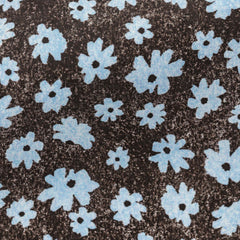 brown-cotton-with-light-blue-floral-printPL PC07140gr Fabric