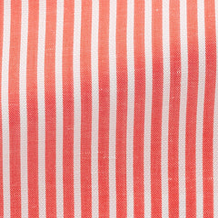 coral-cotton-linen-twill-with-white-stitched-stripes-BB119gr Fabric