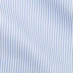 Thomas-Mason-twill-stripe-mid-blue-B190gr Fabric