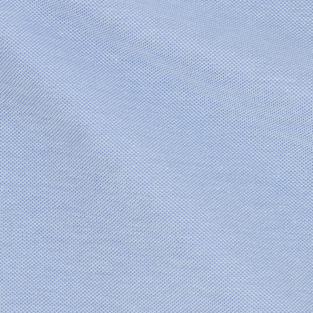 Knit Mid Blue and White Piqué