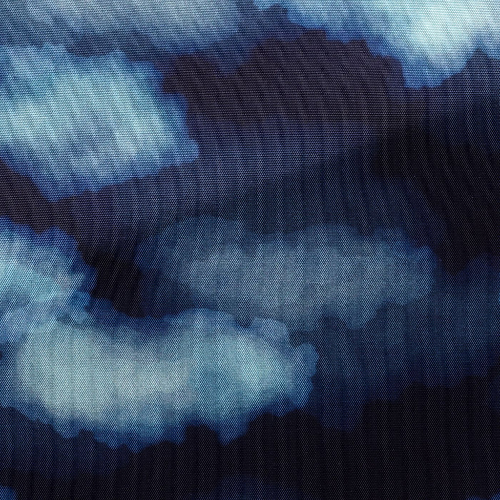 Fancy 428 Navy Watercolour Sky with Clouds