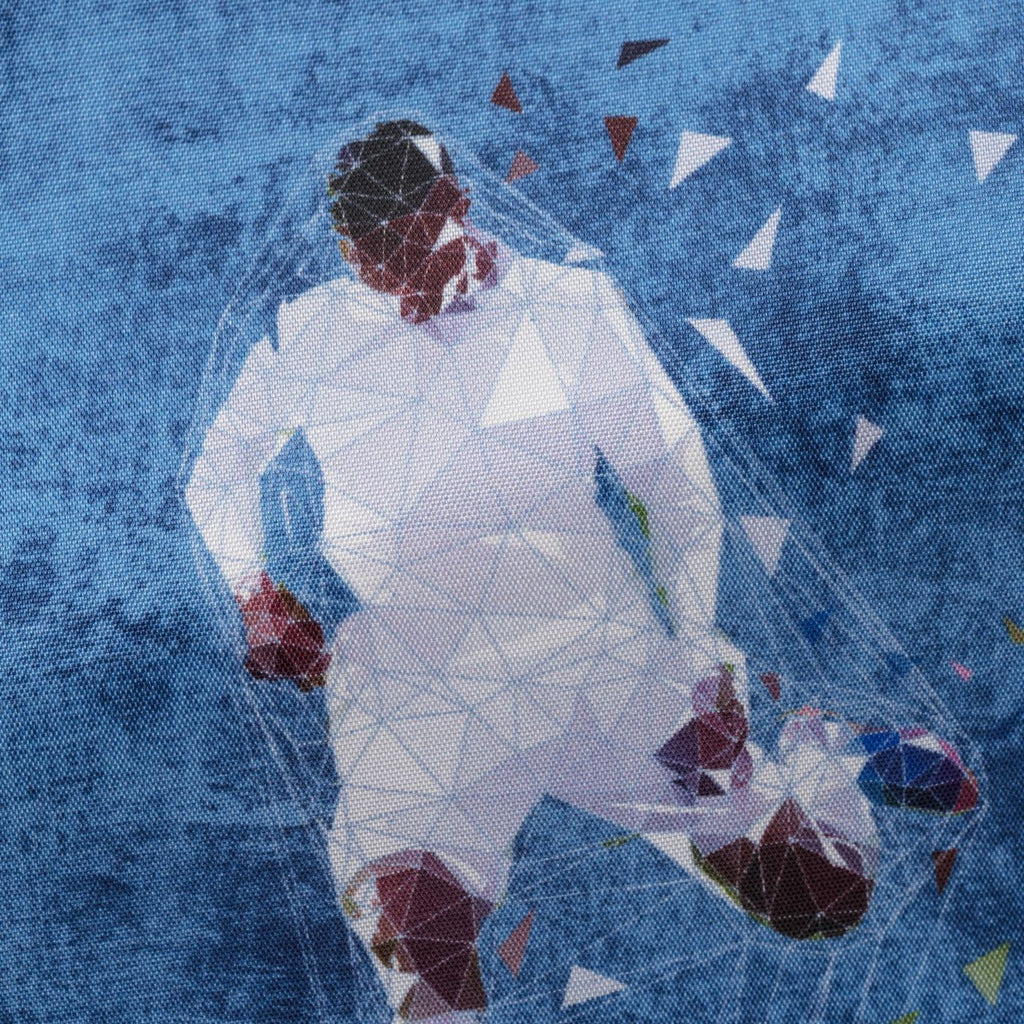 Fancy 396 Blue Abstract Football Players
