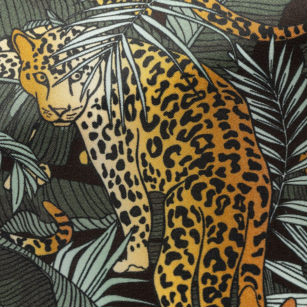Fancy 411 - Leopard in the Jungle Dark Green
