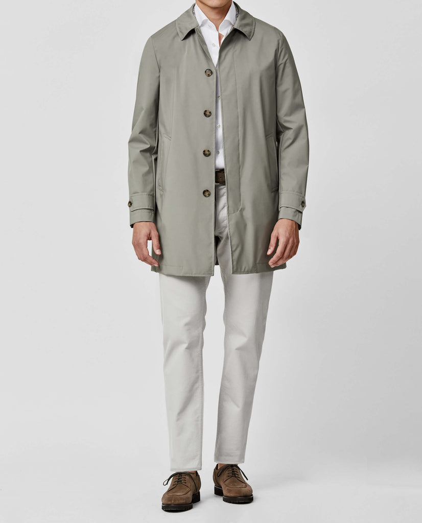 Olmetex Frost Grey Lightweight Bonded Water-Repellent Technical Windbreaker