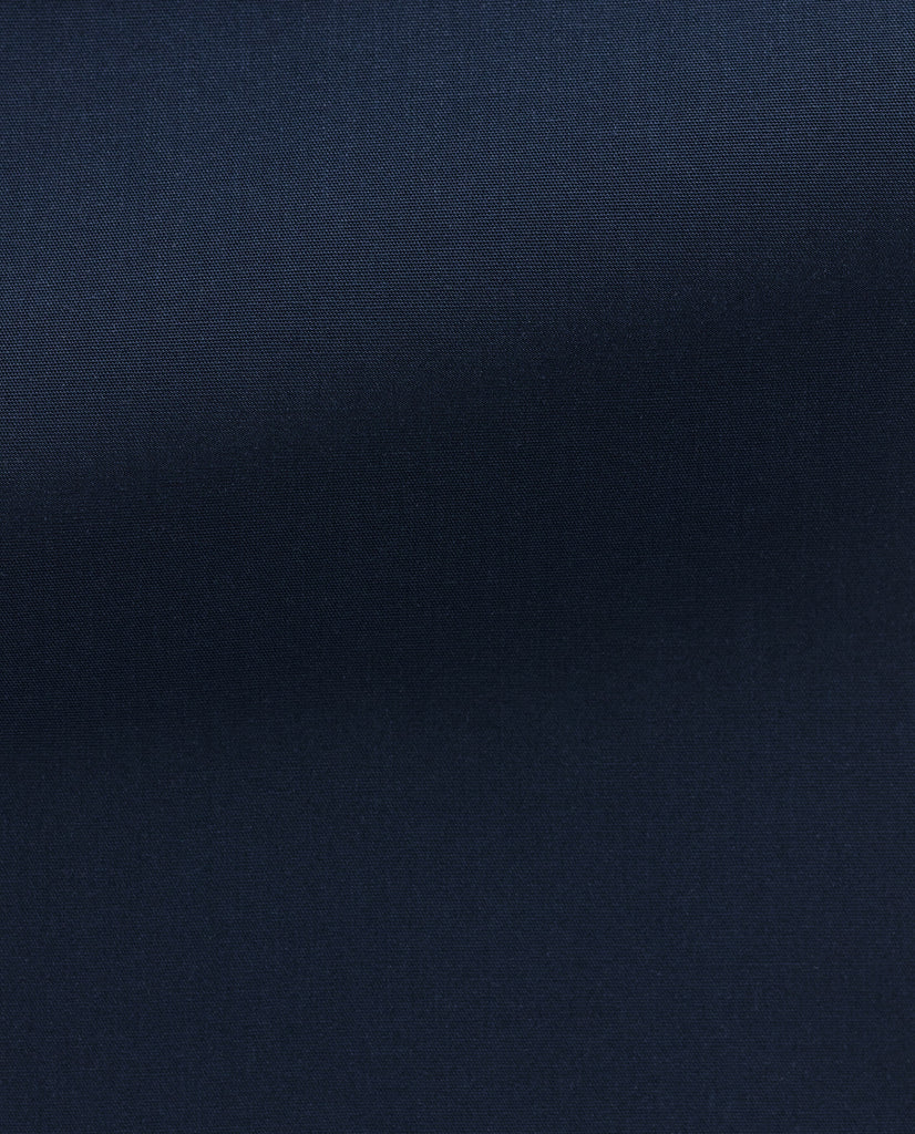 Albini Navy Blue Poplin Cotton 365 Easy Care Cotton