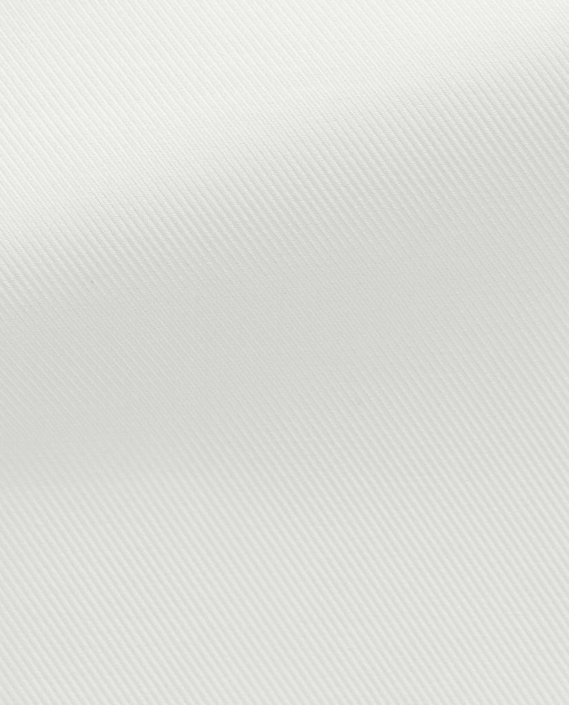 Thomas Mason White Two Ply Sea Island Cotton Dobby Twill