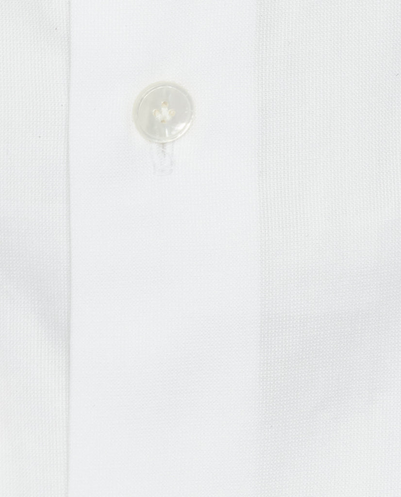 Albini White Poplin Fil-à-Fil 365 Easy Care Fine Cotton