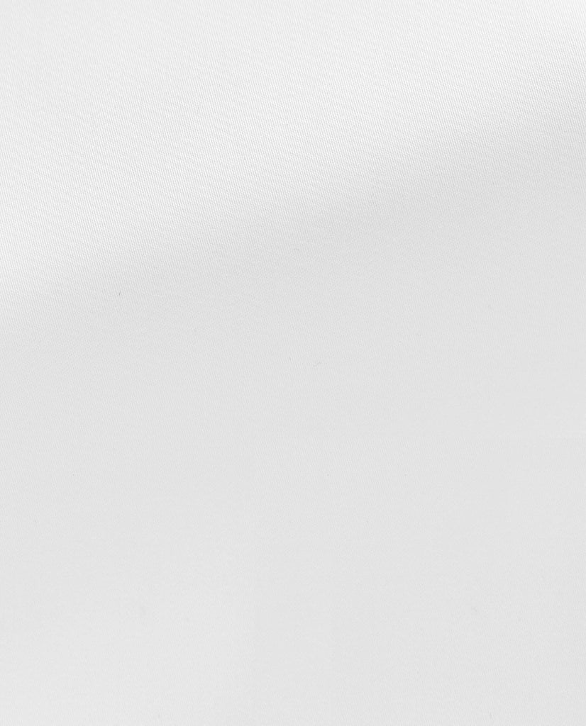 Albini White Satin Twill 365 Easy Care Fine Cotton