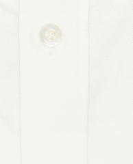 Albini White Stretch Cotton Oxford Shirt / Long Sleeve Polo